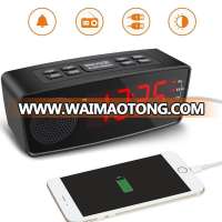 Dual USB LED display Alarm clock radio