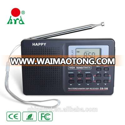 Micro Usb Charging Display Lcd Full Band Radio